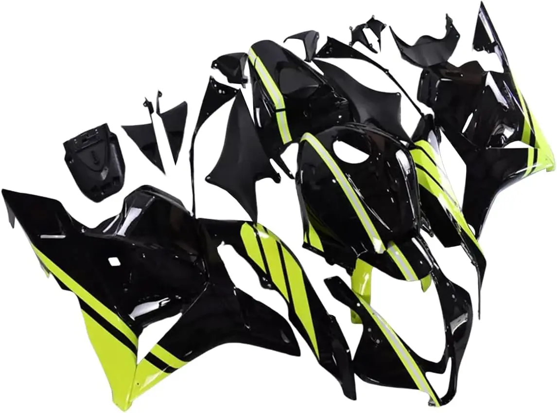 أسود الفلورسنت الأصفر الهدايا المجمعة لهوندا CBR600RR F5 2009 2010 2011 2012 حقن Fairings ABS البلاستيك هيكل السيارة #5