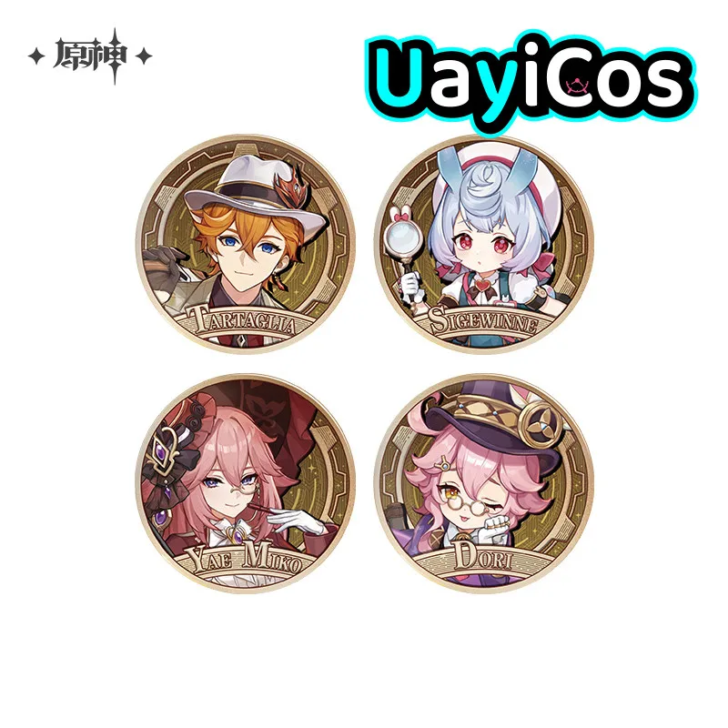 Tinplate Badge Official Genshin Impact 2024 Carnival Gathering  Yae Miko Sigewinne Dori  Brooch Pins Doll Accessories Anime Toy