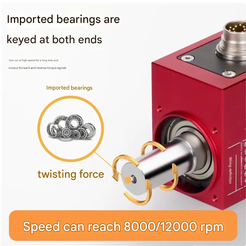 

High-Precision Dynamic Miniature Rotary Torque Sensor Dustproof Waterproof 5/10/20/30/50NM Speed Tester Force Sensors Load Cells