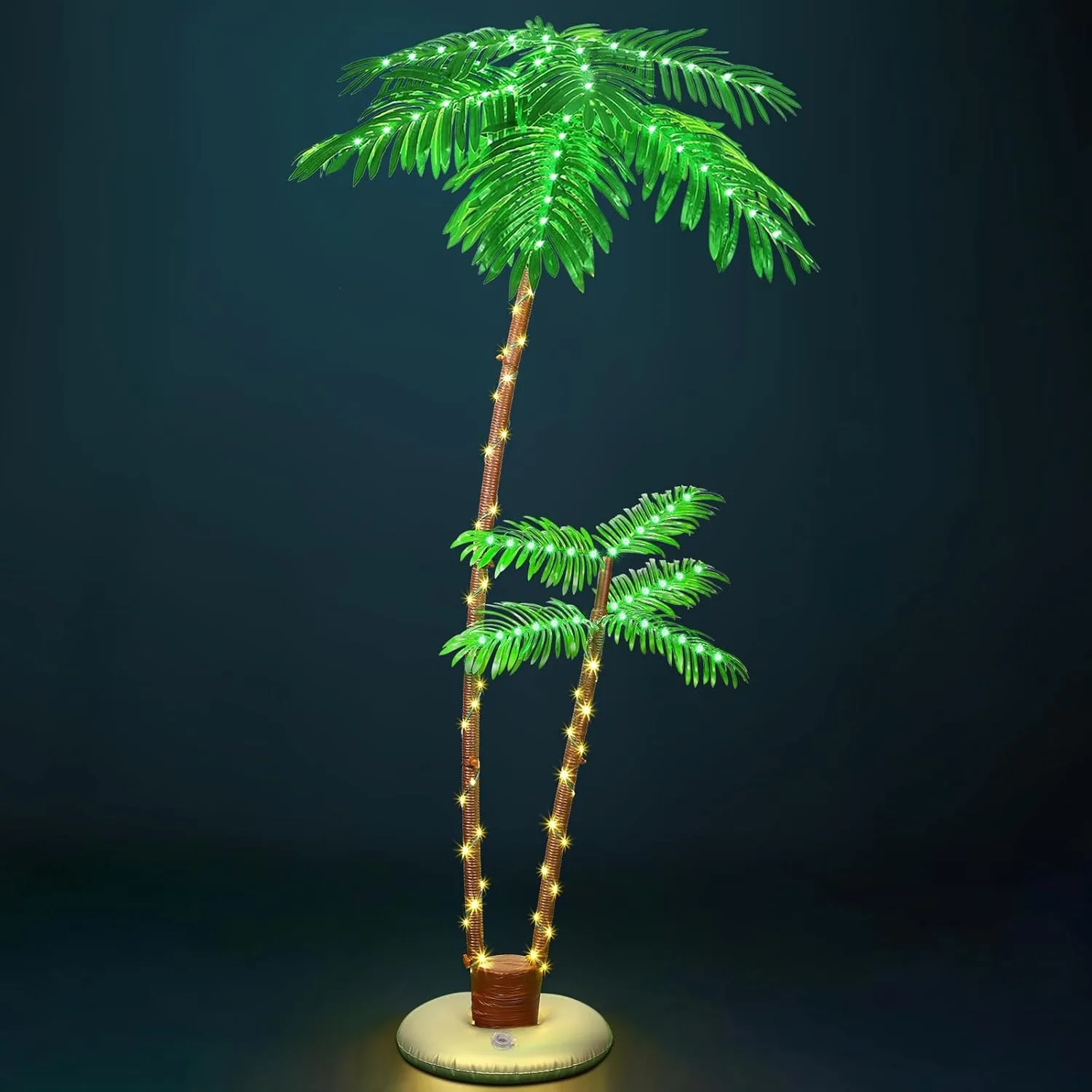 

LED Artificial Palm Trees 6' Outdoor Pool/Patio/Deck - Tropical Holiday & Christmas Decor Lights