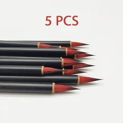 5 pz/lotto Xiaokai penna a pennello per calligrafia pennello per pittura cinese di alta qualità per capelli rossi pennello per scrittura con Script regolare