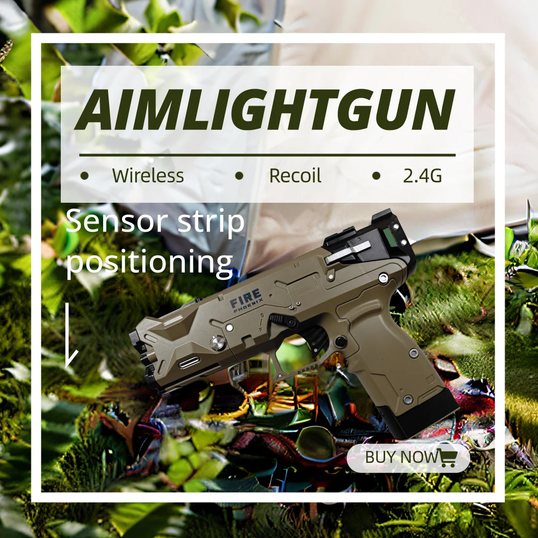 Wireless Fire Phoenix AimLightGun 2.4G Light Gun with Performance Video with Same Camera as Wii Controller and Higher Configure