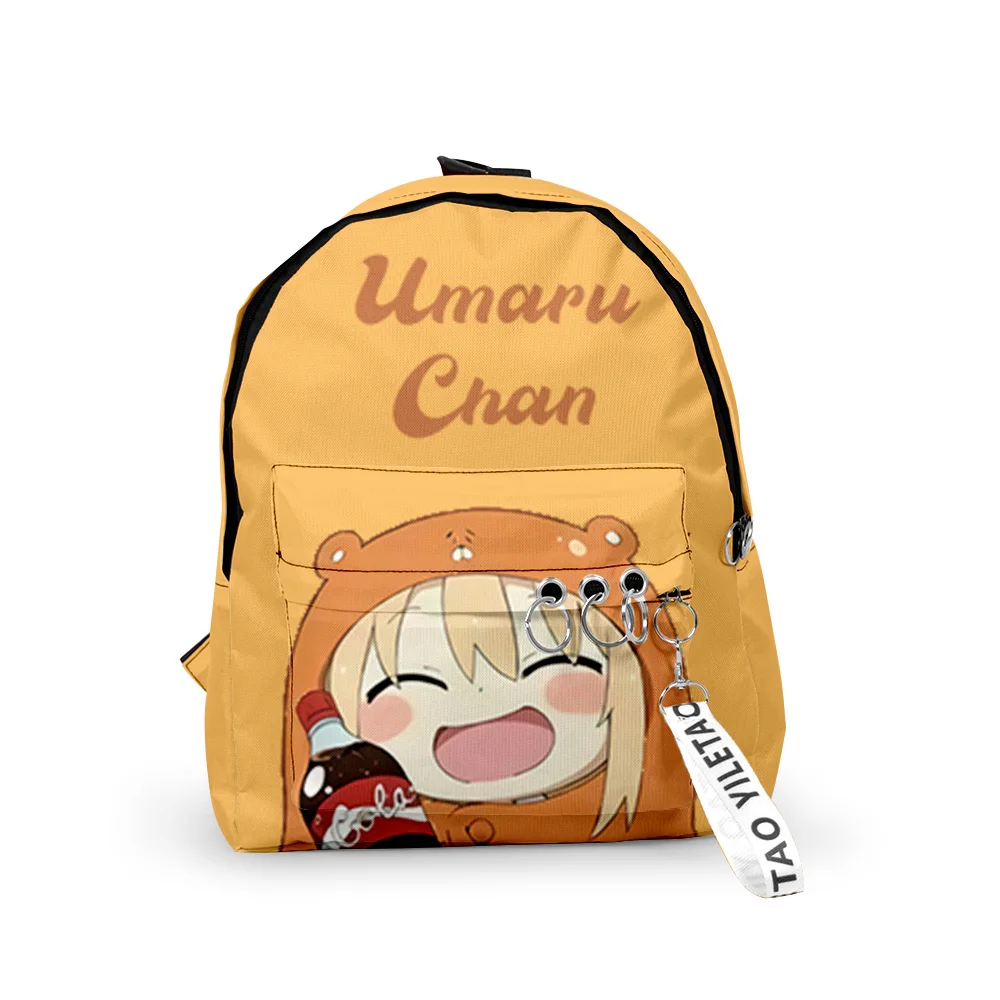 Hip Hop Youthful Himouto! Umaru-chan School Bags Notebook Backpacks 3D Print Oxford Waterproof Key Chain Small Travel Bags