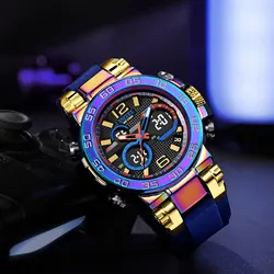 SMAEL Sport Watches Waterproof Digital LED Display Analog Alarm Clock 8106 Young Fashion Quartz Wristwatches For Men