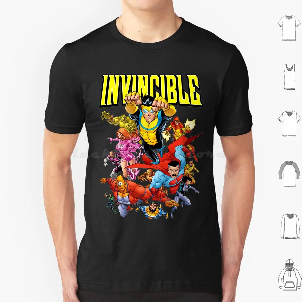 Camiseta de dibujos animados Invincible, camiseta de algodón para hombres y mujeres con estampado DIY, cómics Invincible, Anime, Manga, cómics Invincible, superhéroe Omni