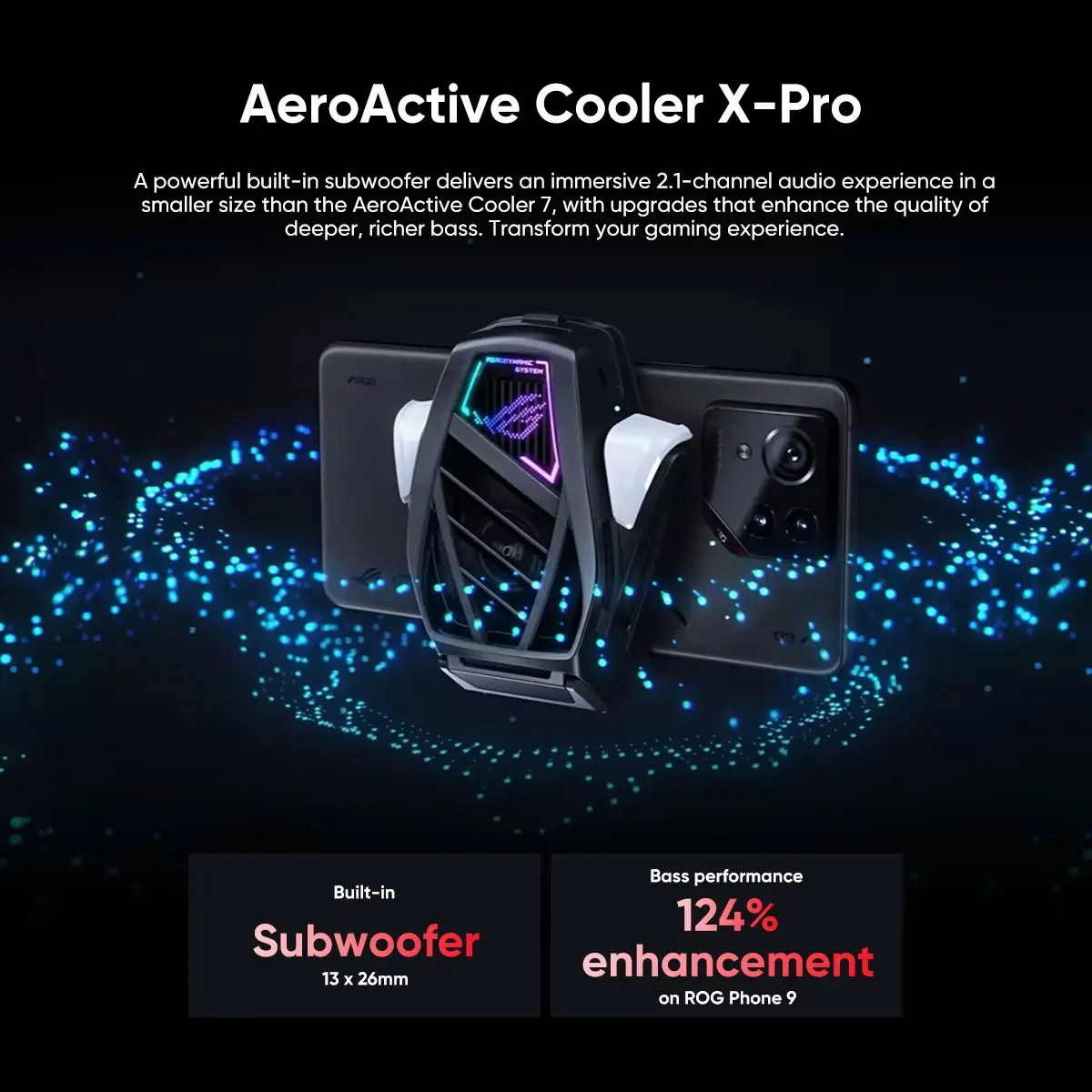 ASUS ROG X Pro Cooling Fan Cooling Fan for ROG Phone 9&9 Pro Mobile Phones Semiconductor Cooling AI Temperature Control Cooling