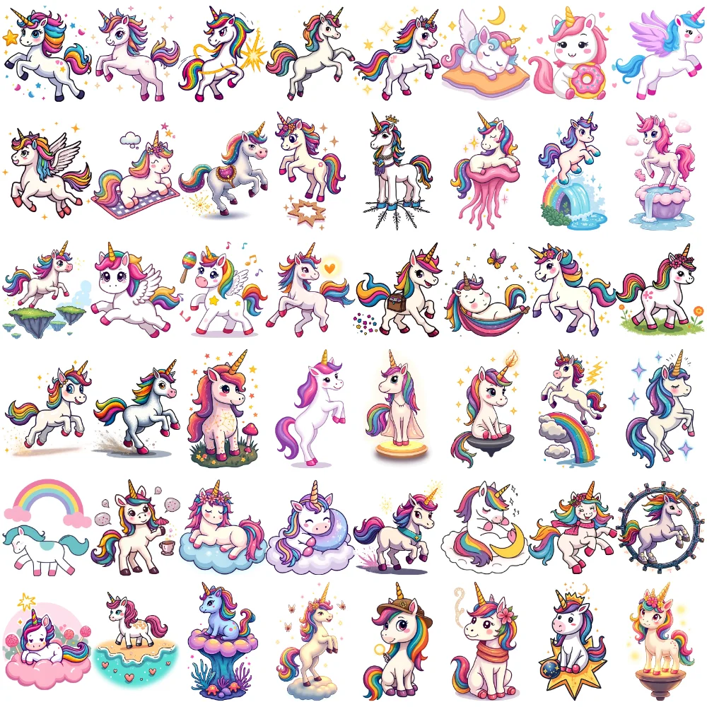 

54pcs Temporary Tattoo Unicorn Stickers Cartoon Colorful Stickers Temporary Tattoo Stickers For Adults Men Women