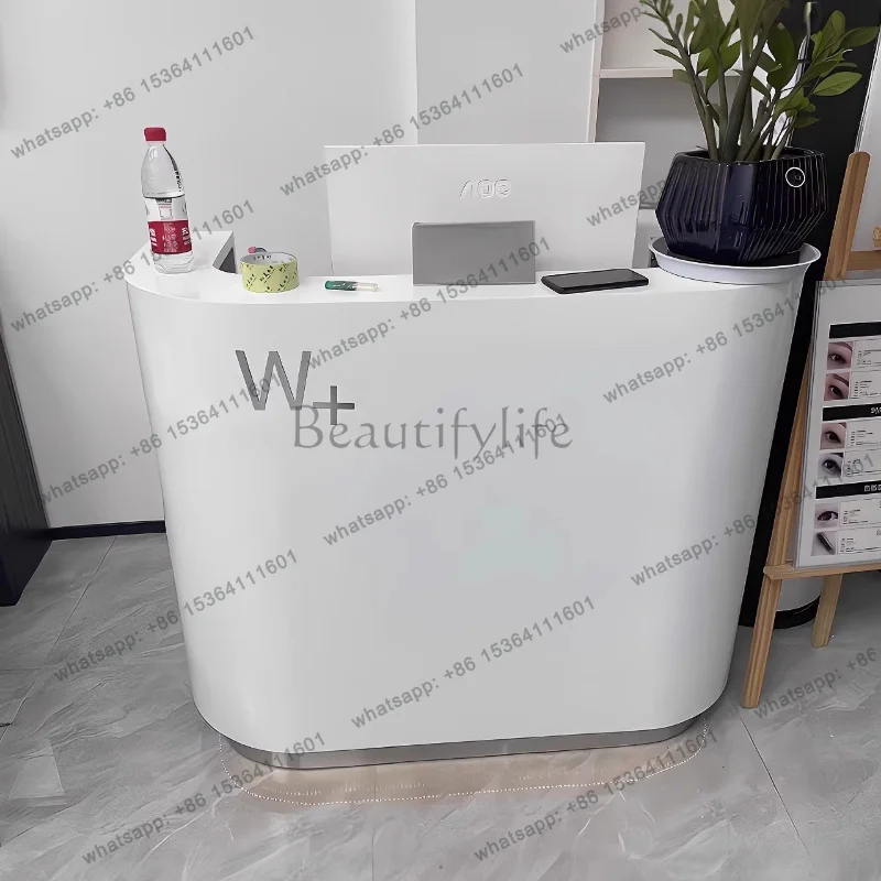 LJY home desk with drawers reception salon counter pulpit for church furniture for business displays small reception completory
