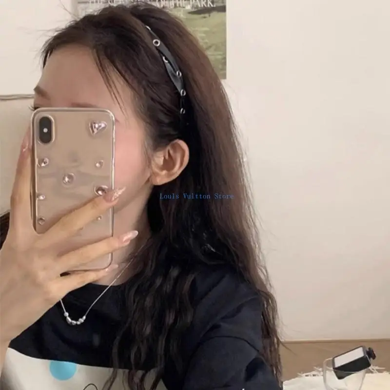 L5yb Twisted PU in pelle con fascia cuoio in pelle elastica per donna elastico elastico esagerato roccia regolabile in stile