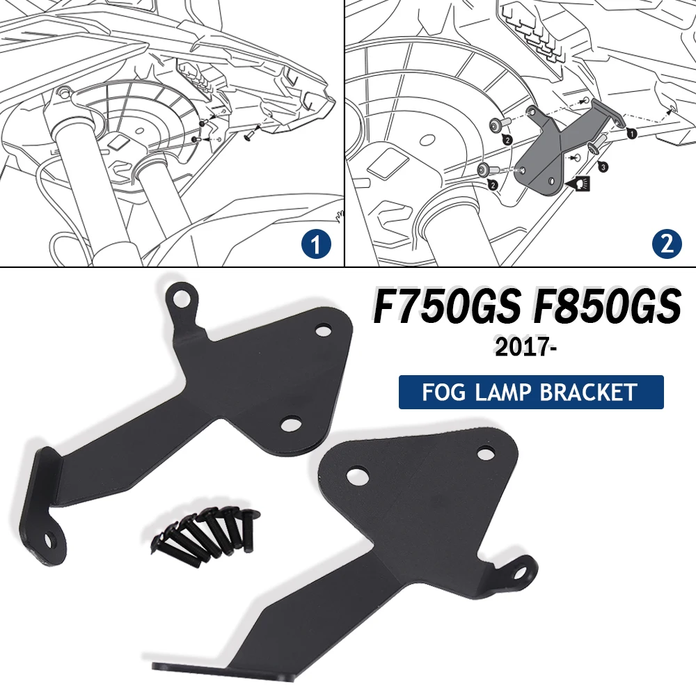 

NEW 2021 2020 2019 2018 Motorcycle Fog lamp Spotlight Bracket Holder Spot Light Mount For BMW F750GS F850GS F 750 850 GS 2017-