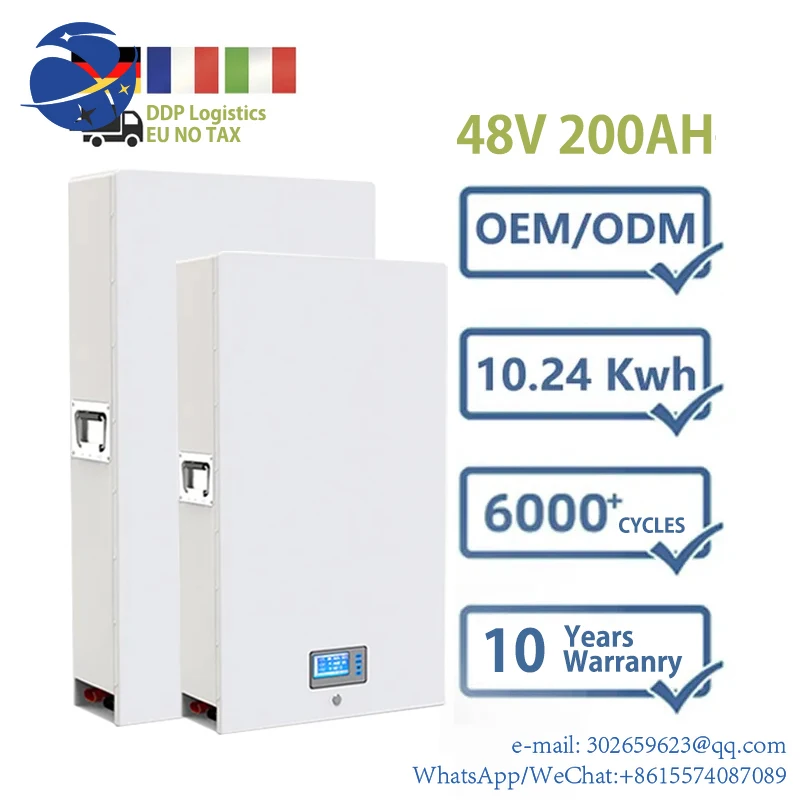 yyhc 6000 Cycles Powerwall DE 10Kw Energy Storage Battery LiFePO4 Solar Home   48V 200Ah 10Kwh 