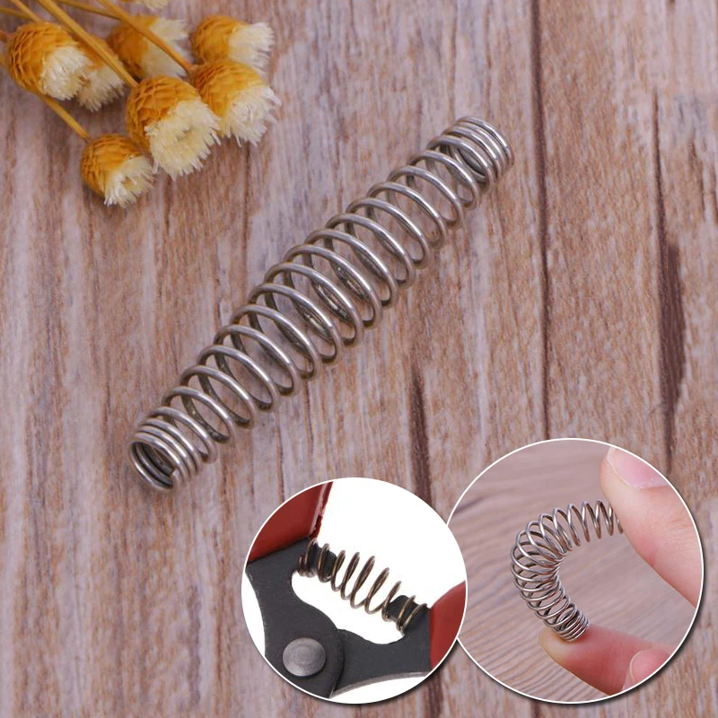 1PC Silver Steel High Elasticity Compression Spring Gardening Springs Scissors Accessory Garden Pruning Hand Tools