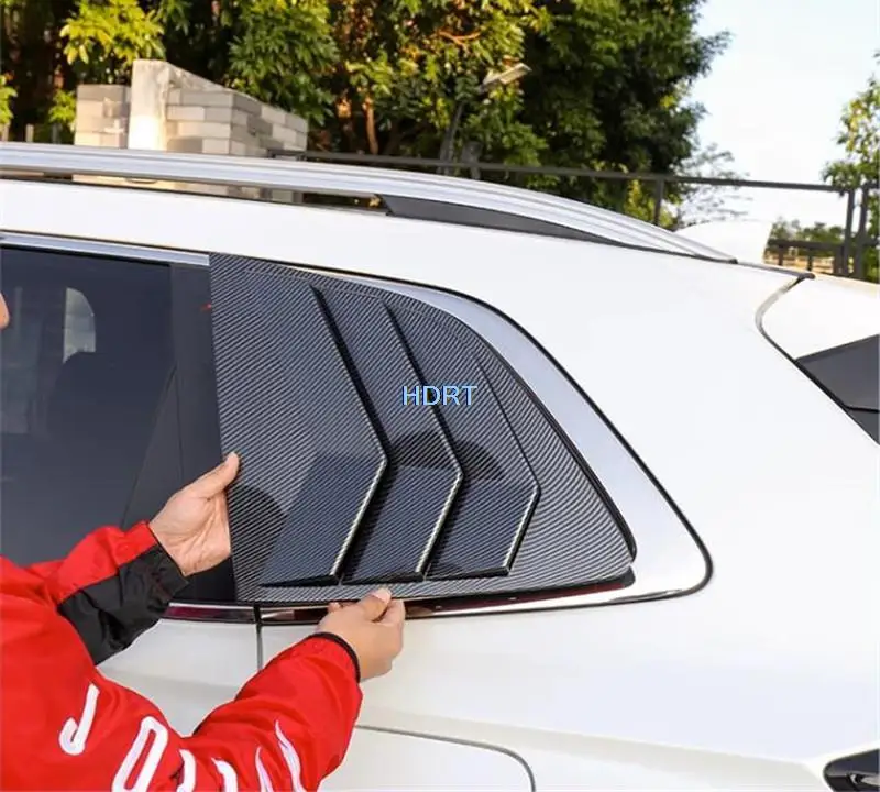 Car Styling Body Decoration Rear Triangle Window Blinds Cover Trim Frame Accessories Exterior Sticker For Honda CR-V CRV 2023 +