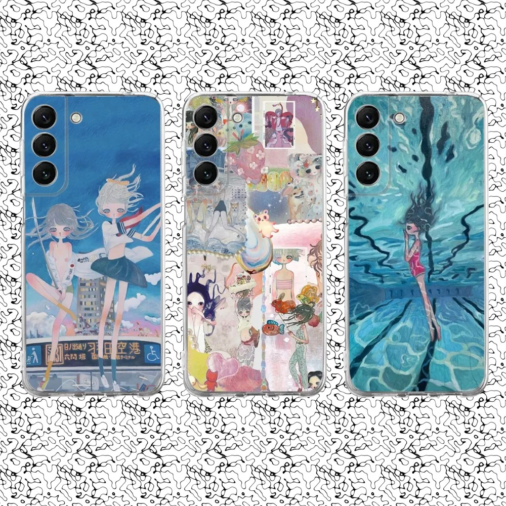 Aya Takano Japanese painter Phone Case Silicone For Samsung S30,S23,21,22,20 Ultra,S20 FE lite,S10,9,PIus Note20ultra Case Clear