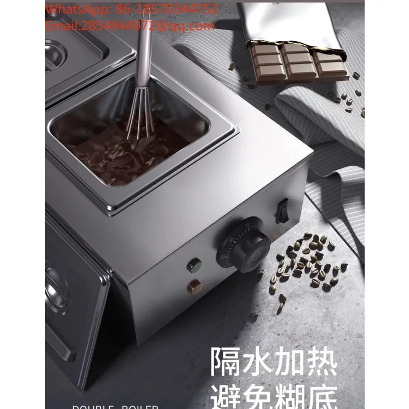 Commercial Electric Chocolate Melter Double‑pot Water‑bath Constant Temperature Stainless Steel Chocolate Melting Machine