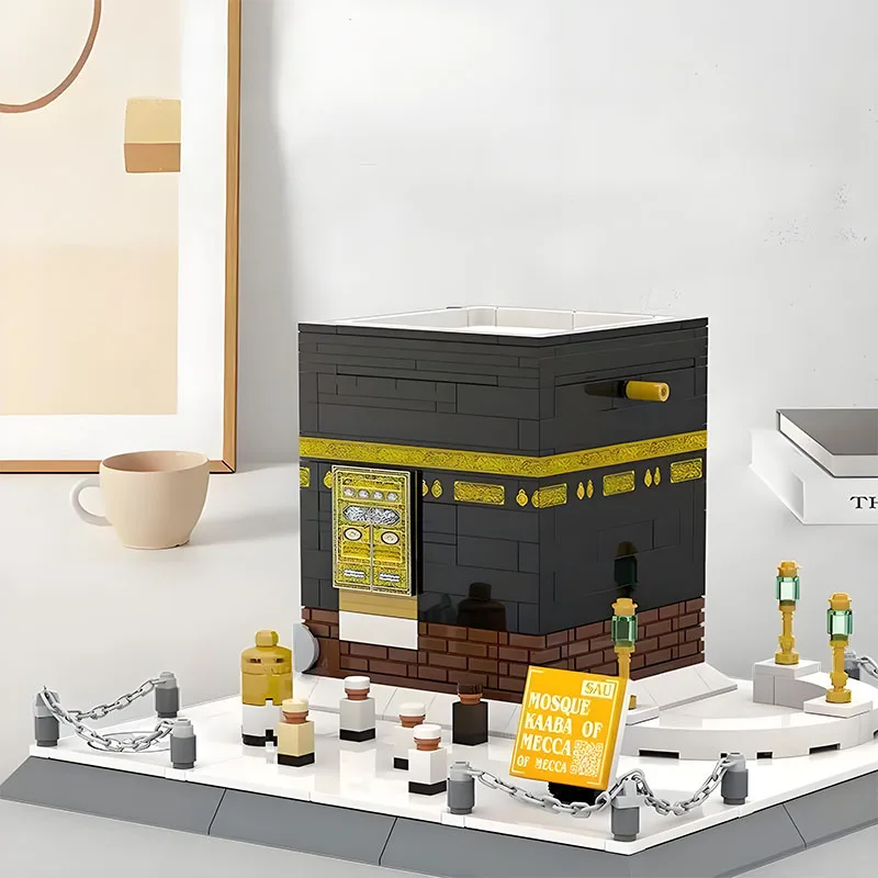 

446PCS Particles World Architecture Model Building Blocks Mecca Mosque Kaaba Toy Educational Assembly Block Toys Gift For Adults