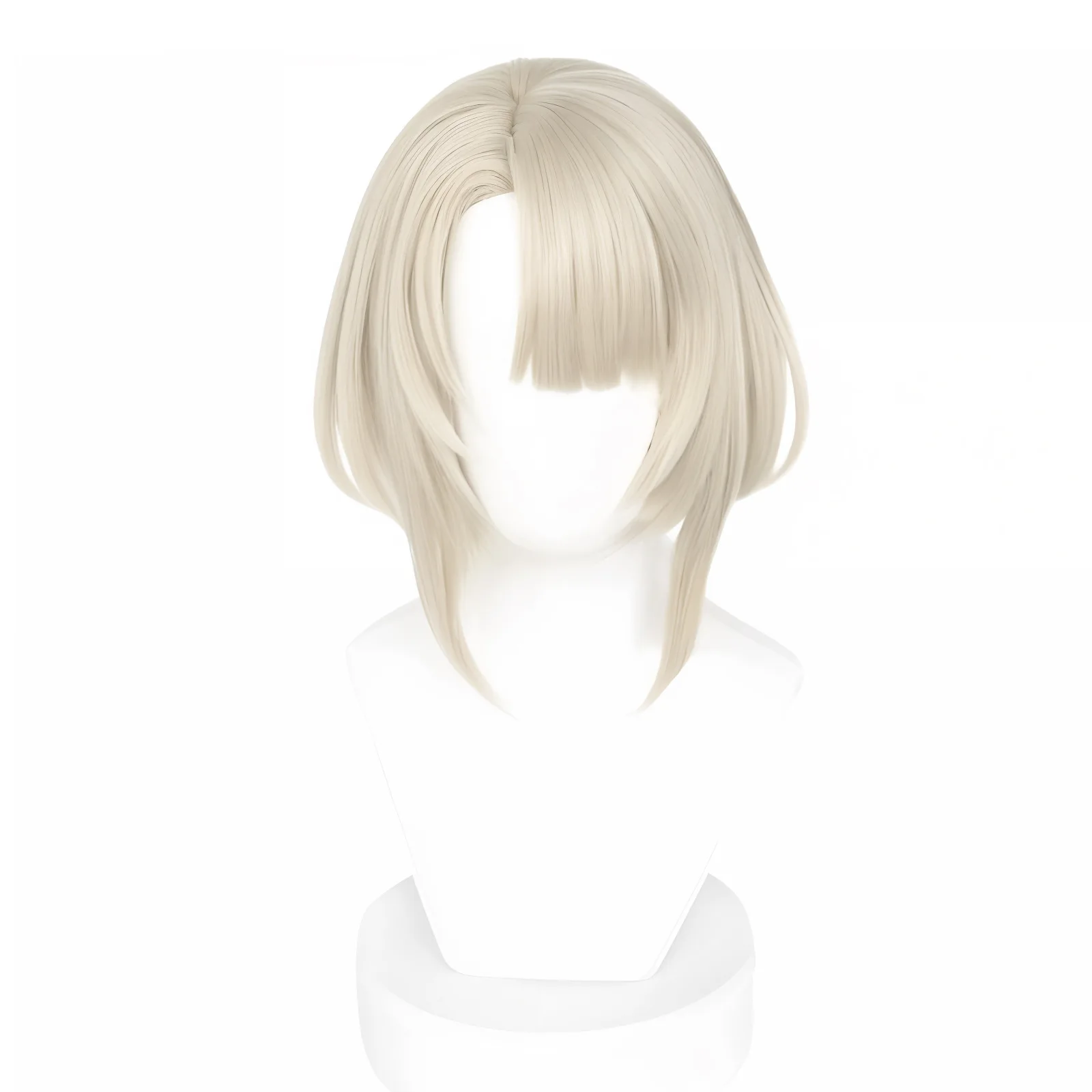 Anime Genshin Impact Freminet Cosplay Wigs Headwear 32cm Long Simulation Scalp Thick Mixed Puffy Silk Long Hair Wigs