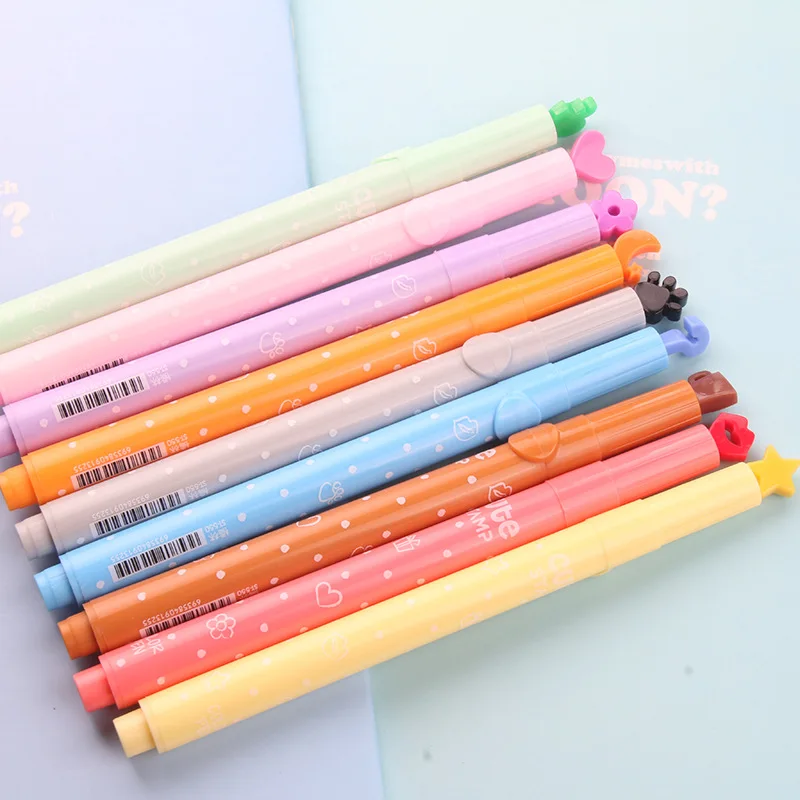 

30PCS Creative Seal Shape Highlighter Jelly Creative Candy Color Marking Pen Color Pen