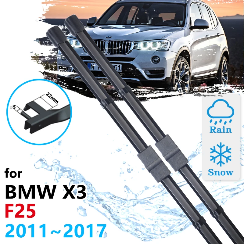 Limpiaparabrisas delantero de coche, escobillas de limpiaparabrisas para BMW X3 F25 2011 2012 2013 2014 2015 2016 2017 M Sport xDrive30d xDrive20d