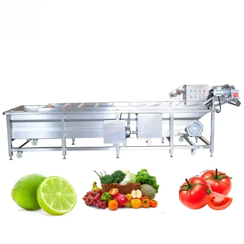 Full Automatic Eco-Friendly Fruit and Vegetable Bubble Cleaning Washer with 110V/220V Compatibility