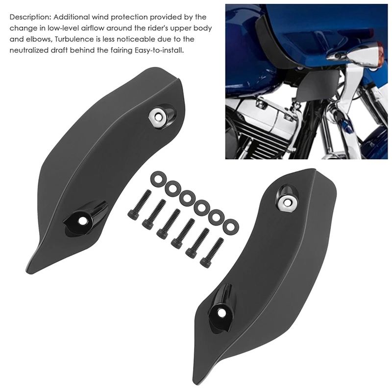 Motorcycle Upper Batwing Fairing Accents Air Deflector Wind Deflectors For Road Glide FLTRX FLTRXS FLTRUSE 15-Up Accessories