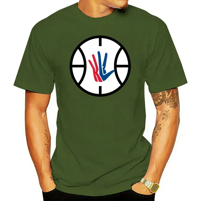 100%Cotton Short Sleeve OversizeKawhi Leonard LA Clippers Logo T-shirt Kawhi Leonard Klaw Clipper Basketball Clips La Lac Sport