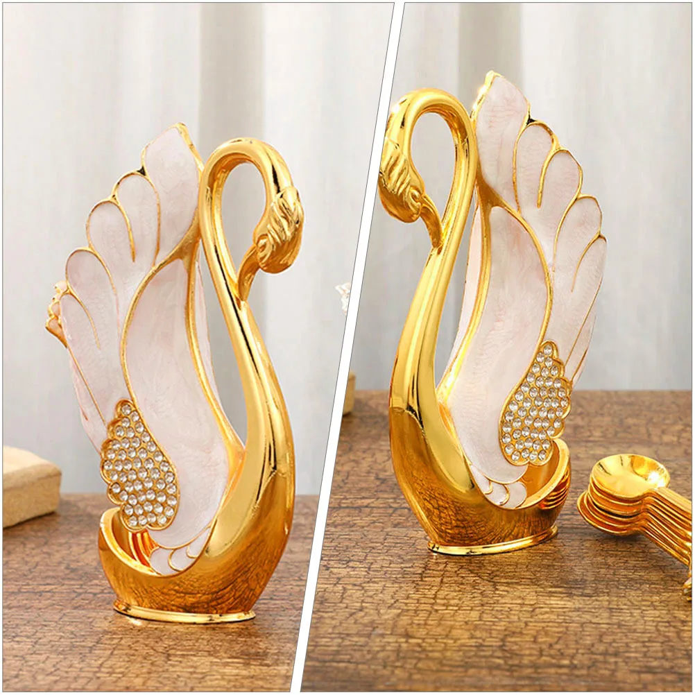 

1Set Dessert Spoon Holder Coffee Spoon Set Metal Teaspoons Creative Kitchen Utensils Pelador De Nopales Table Decor