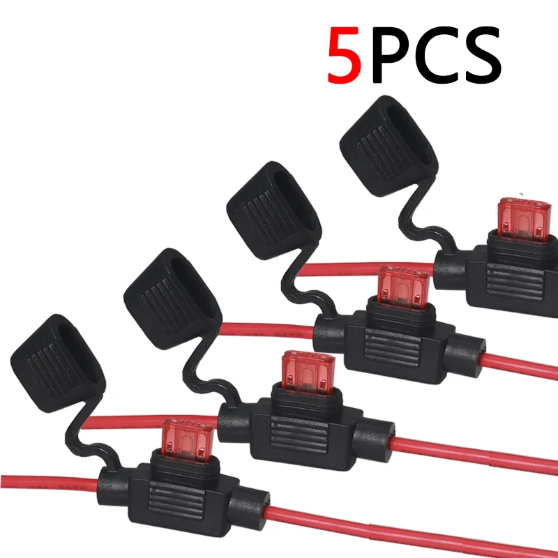 【3-1PCS】Mini Blade Fuse Holder Splash-proof Box 12V with Fuses Blade Wire Cutoff Switch Fuse Socket