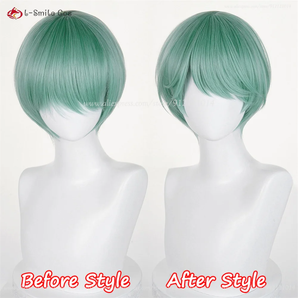 Parrucca Cosplay per bambini 30 cm Parrucche ciano per Kpop Saja Ragazzi Jinu Abby Mystery Romance MenAnime Parrucca Cosplay Capelli resistenti al calore Halloween