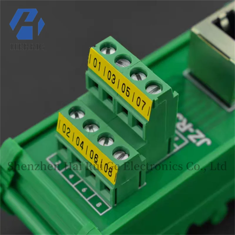 DIN rail RJ45 terminal adapter - vertical/horizontal