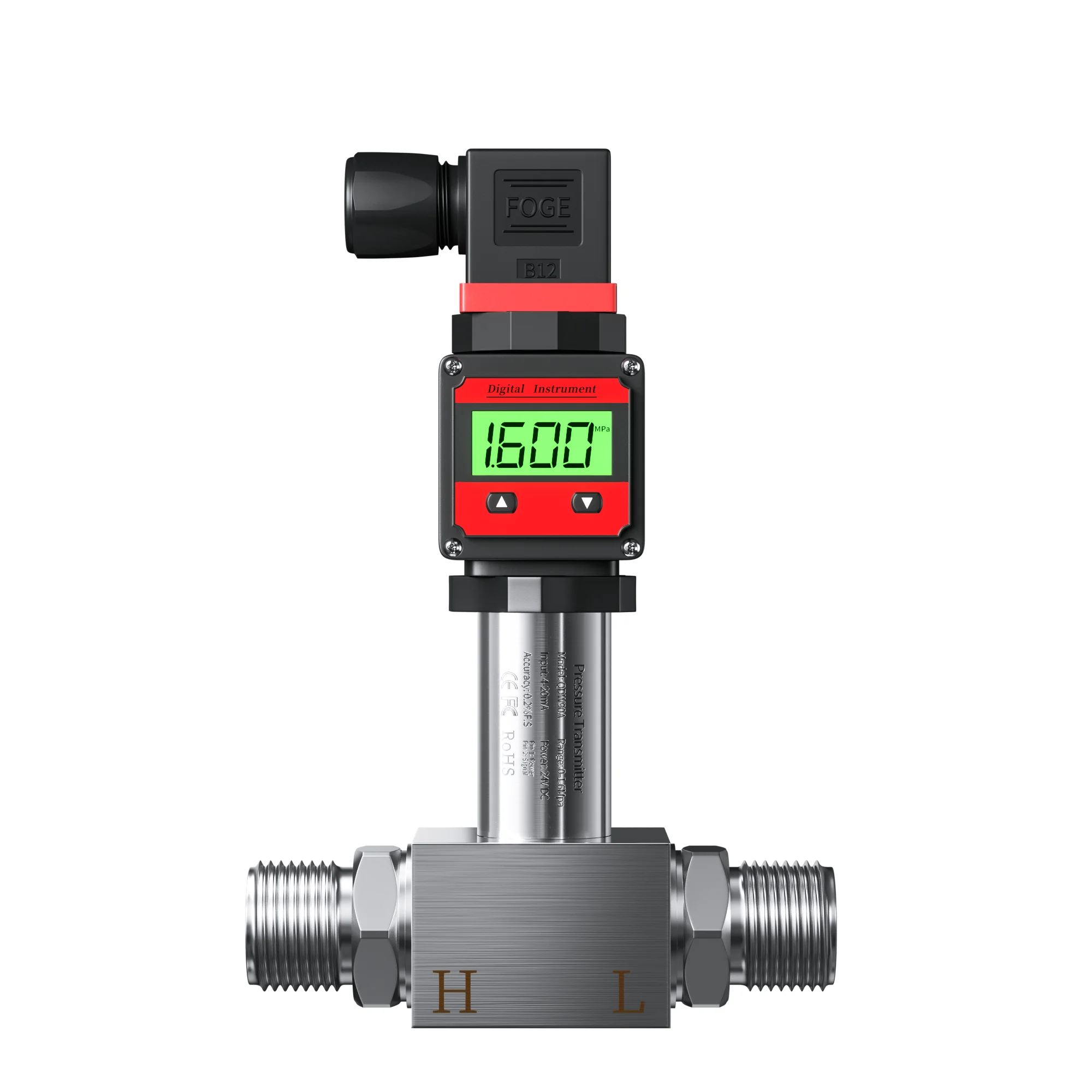Differential Pressure Transmitter 4-20mA 0-10V RS485 Differential Pressure Sensor 0-50pa 0-100pa 0-500pa M20*1.5 Pressure Sensor