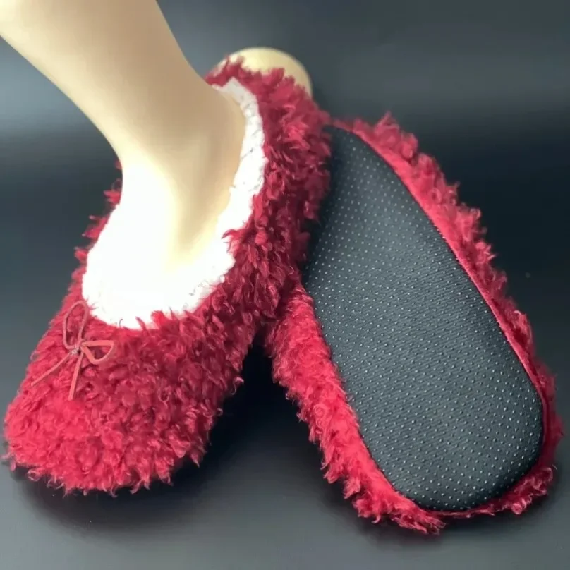 Winter WarmSlipper Womens Room Furry Fluffy Plush Home Anti Skid Non Slip Grip Funny Indoor House Floor Shoes Flat Female