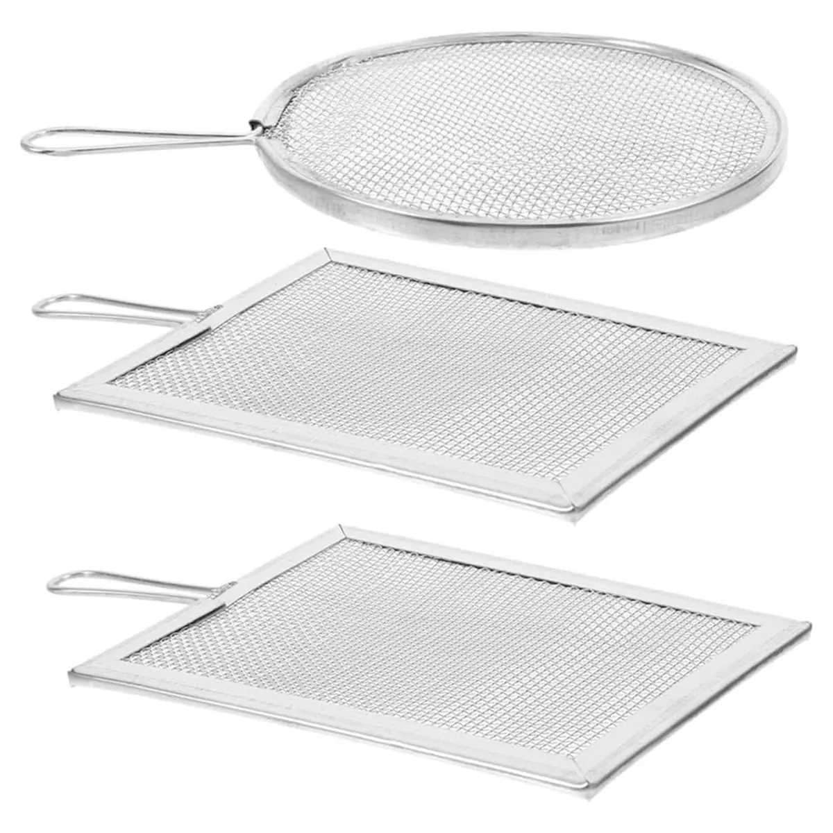 مجموعة أدوات فخار من الفولاذ المقاوم للصدأ مكونة من 3 قطع - غربال التربة وفلتر طلاء السيراميك للنحت الفعال