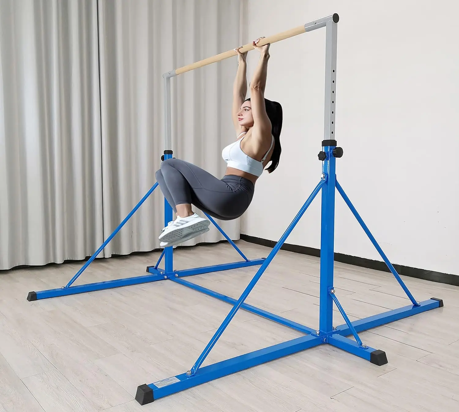 

Advanced Children's Fitness Horizontal Bar Adjustable Height for Indoor and Outdoor Use for Multiple Age Groups