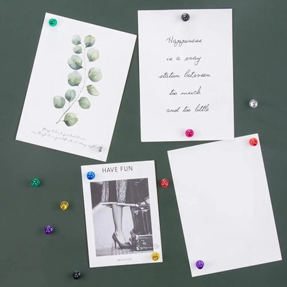 10 pezzi di grandi puntine magnetiche in plastica indeformabili magneti da frigorifero trasparenti colorati puntine convenienti