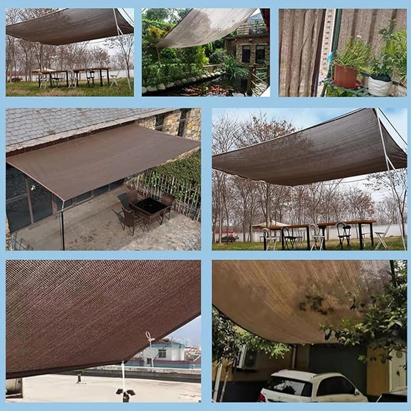 Mehrfarbiges Gartenschattennetz, Terrassenschattennetz, Campingschattennetz, UV-Schutz, HDPE-Sonnenschutzgewebe – Detail 17