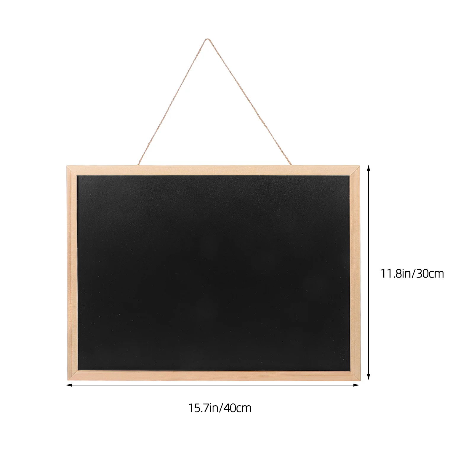 Houten randkrijtbord 40x30cm Klein hangend schoolbord voor muur Decoratief prikbord Herbruikbaar oppervlak Lichtgewicht
