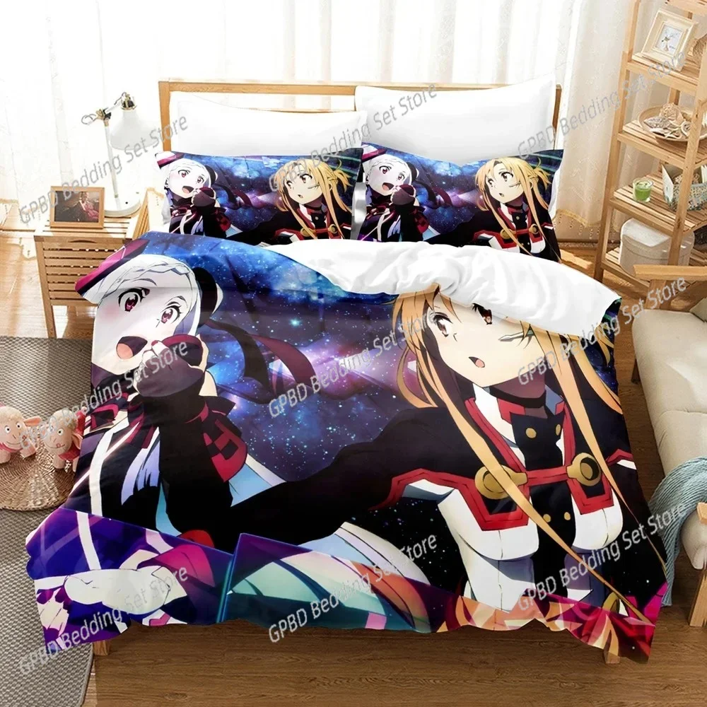 Sword Art Online Alice Anime 3D Bedding Set Duvet Cover Pillowcases Single Twin Full Queen King Size Home Decor Quilt Boys Gift