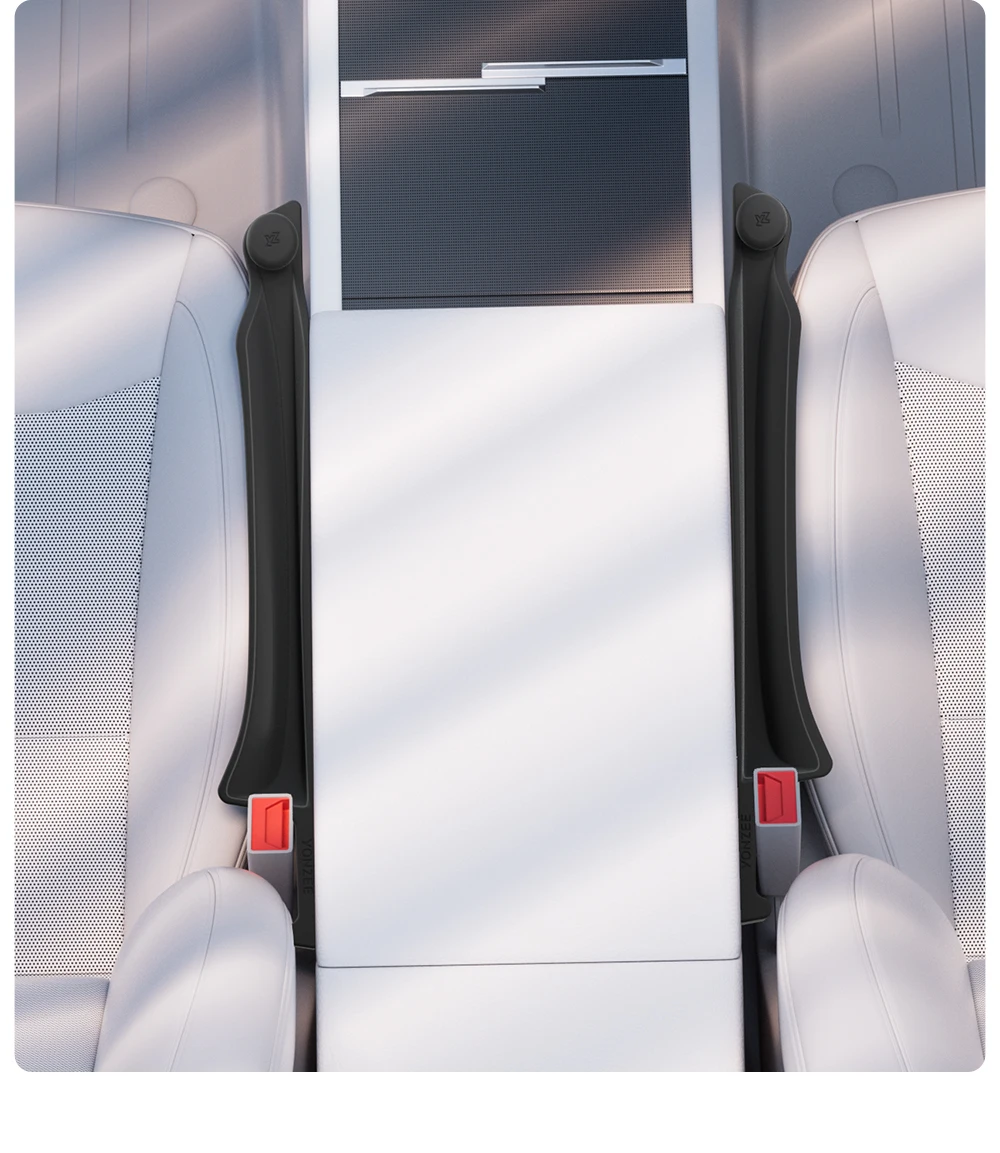 YZ für Tesla Model 3/Y/YL/X/S, Silikon-Sitzspaltfüller mit Wolfram-Notfallhammer, verhindert Herunterfallen, einfacher Griff, Fensterbrecher – Detail 15