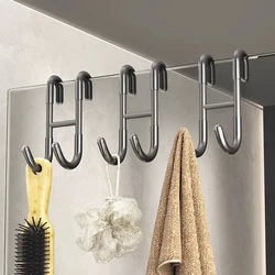 Stainless Steel Over Glass Door Shower Door Back Shower Towel Rack S-Shape Bathroom Bathrobe Hanger Holder Hooks