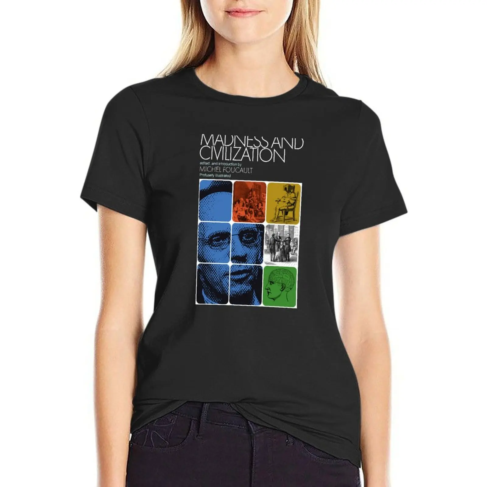

Футболка Foucault - Jung Mashup: Madness and Civilization, футболки с короткими рукавами в стиле аниме, милые топы, тренировочные рубашки для женщин