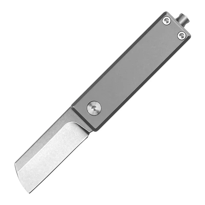 

HWZBBEN D027 Pocket Folding Shaver Knife TC4 Titanium Alloy Handle S35VN Blade Woodworking Metalworking Self Defense