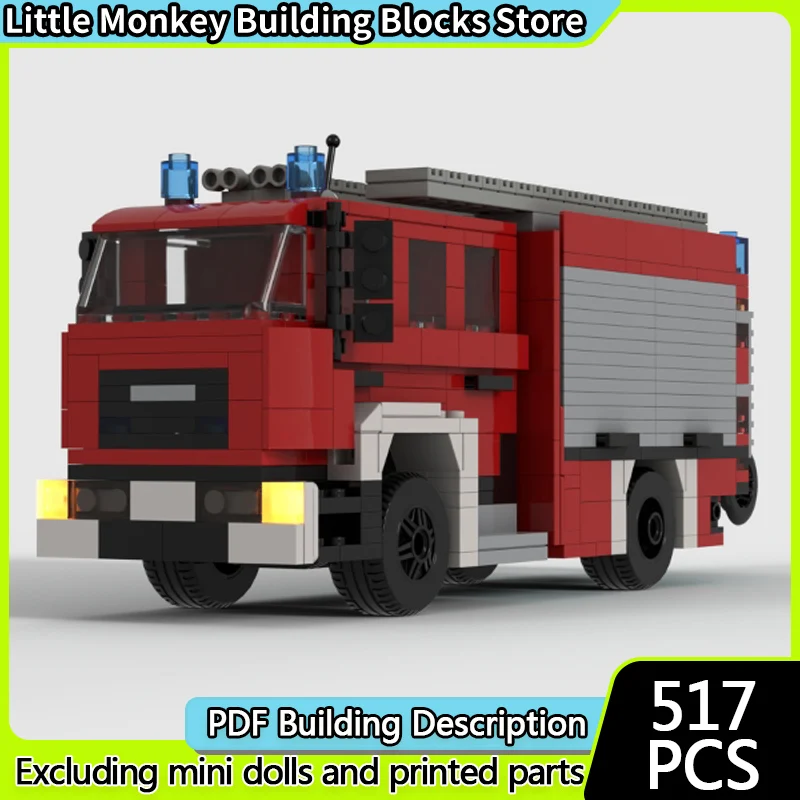 

Urban Rescue Vehicles Model MOC Building Bricks Fire Brigade Vehicles Modular Technology Children Holiday Gift Assemble Toy Suit