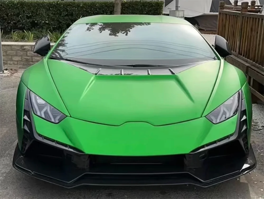 تستخدم لامبورغيني هوراكان LP610 LP580 EVO ترقية Tecnca نمط ألياف الكربون طقم الجسم المصد الأمامي محرك هود