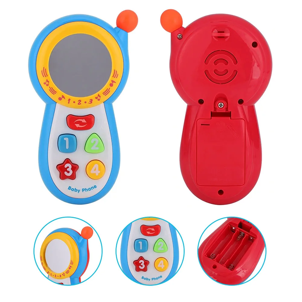 Puzzle giocattolo per cellulare per bambini con suoni specchio rotondo giocattolo educativo precoce per bambini di 0-3 anni