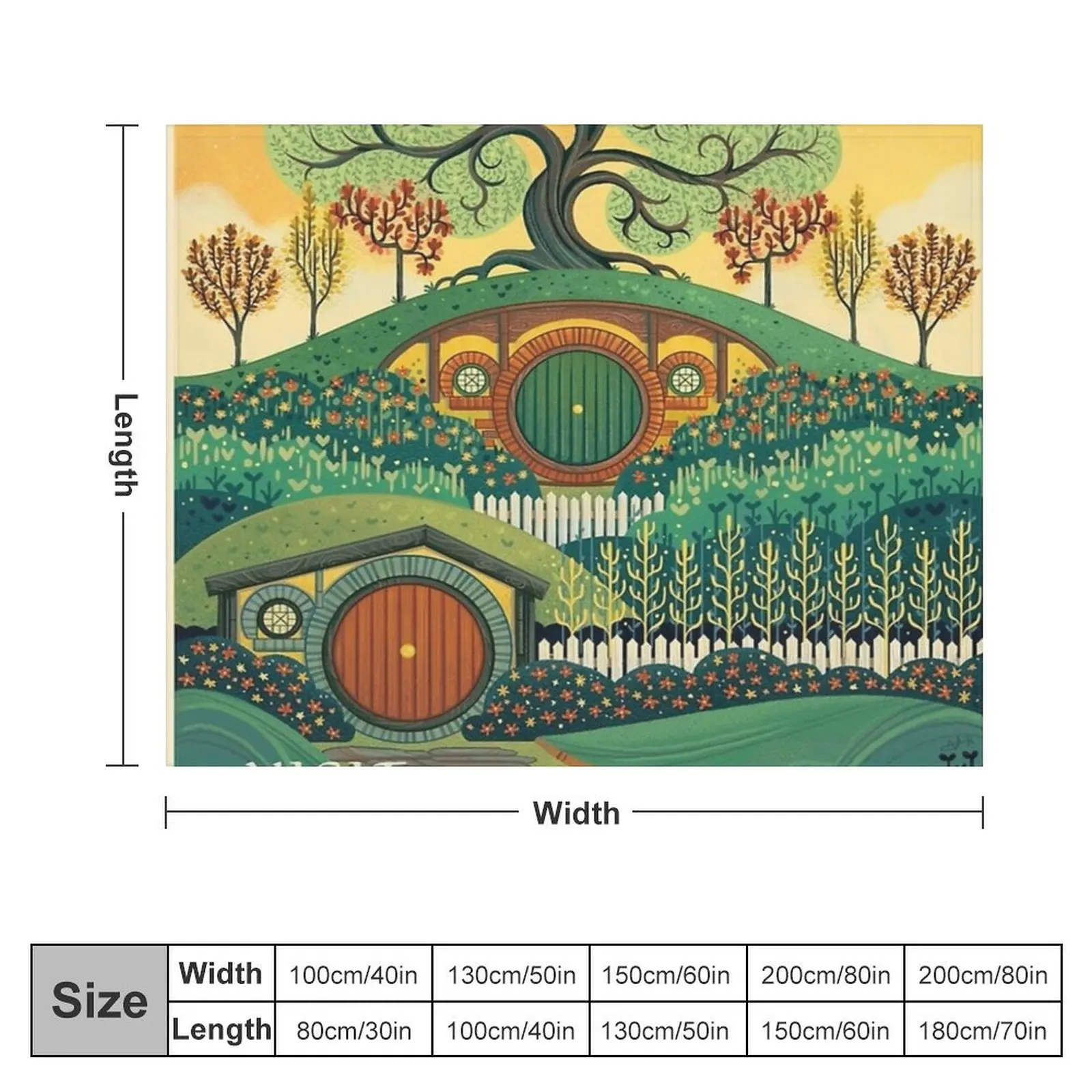 Visit the Shine - Hobbiton Throw Blanket Polar For Decorative Sofa Loose Multi-Purpose Blankets