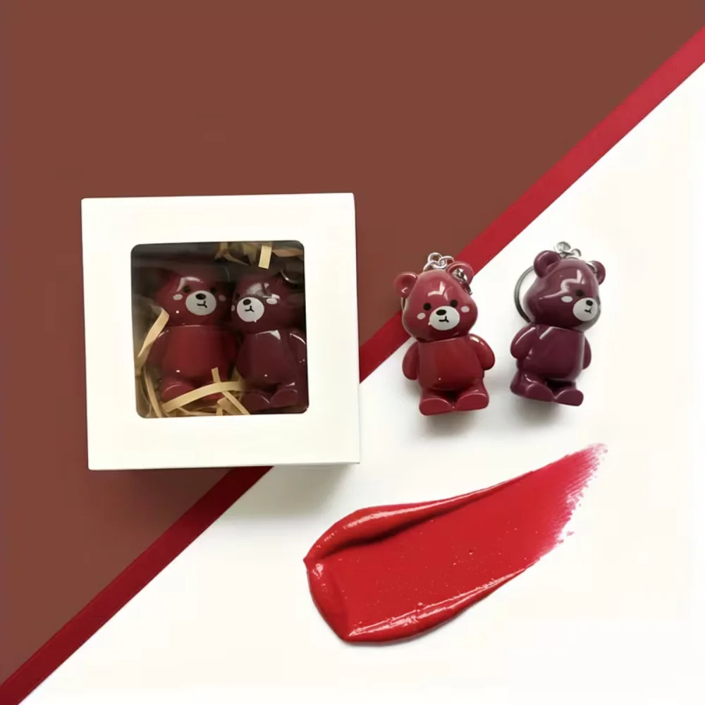 قطعتان من علبة هدايا ملمع الشفاه الصغيرة |   ملمع شفاه أنيق معلق، يدوم طويلاً ولا يبهت، يجب أن يكون لجمال التنقل اليومي