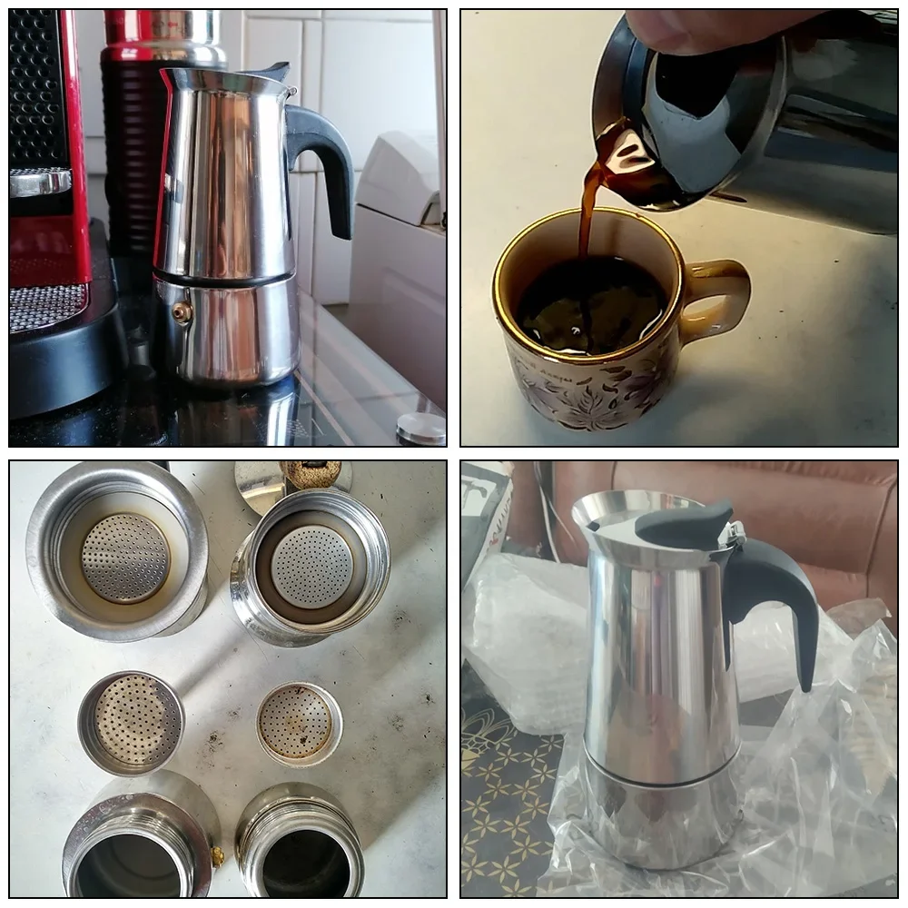 Cafetera Italiana Mocha de 2/4/6 Tazas, Cafetera Espresso, Cafetera Latte, Cafetera Mocha de Primera Calidad