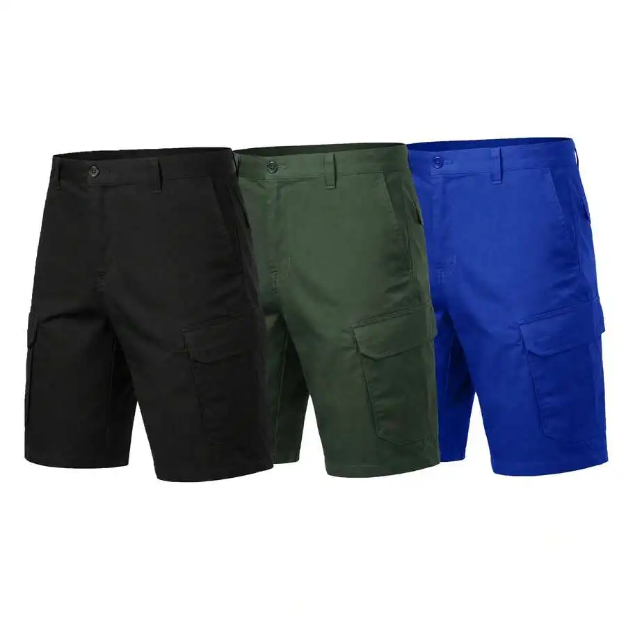 

3-Pack Mens Cotton Flex Stretch Cargo Shorts Casual Outdoor