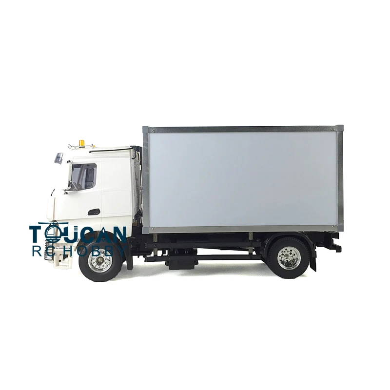 Stock en EE. UU., Toucan RC Hobby 1/14 RC, KIT de camión de entrega de 2 ejes, contenedor de techo bajo, modelo de Tractor DIY, juguetes con vehículo de Motor TH01070